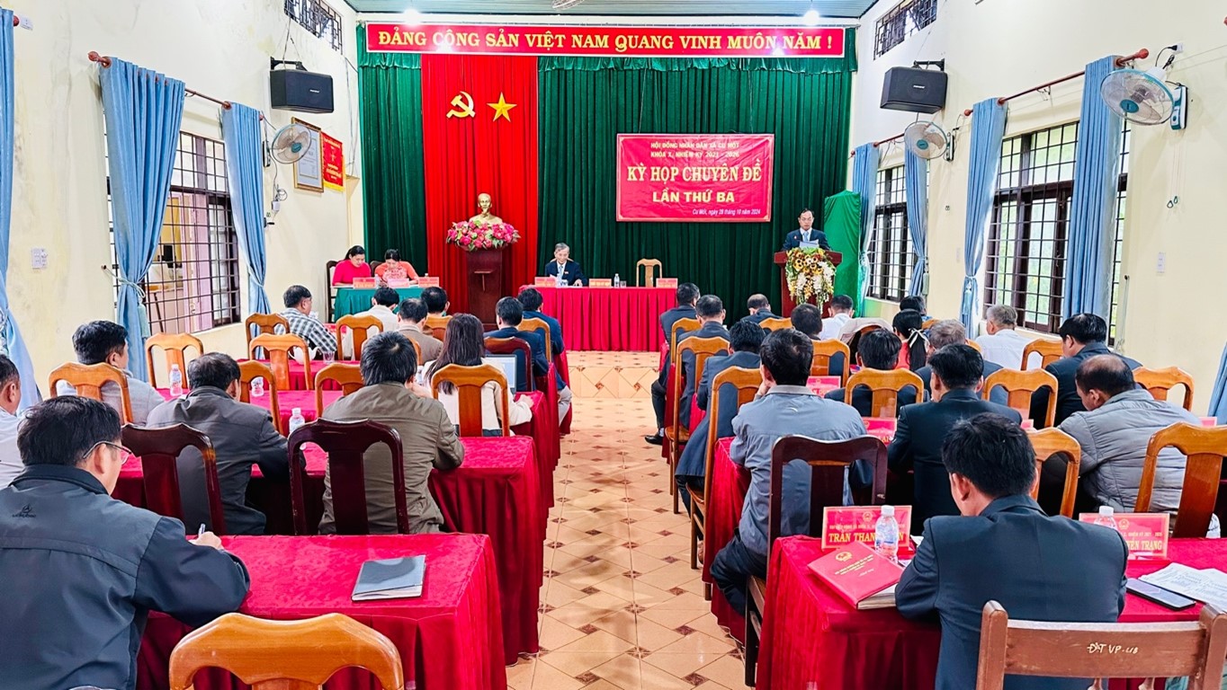 Kỳ họp Chuyên đề lần thứ ba, HĐND xã Cư Mốt khoá X,  nhiệm kỳ 2021 – 2026.